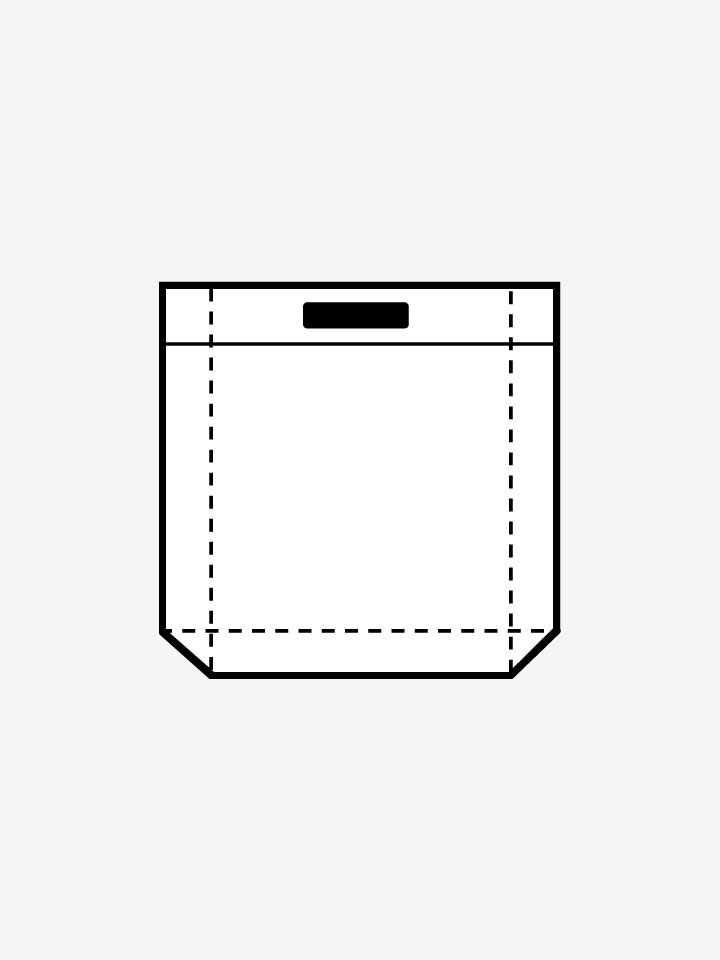 Bolsa tipo Boutique con fuelle inferior y lateral